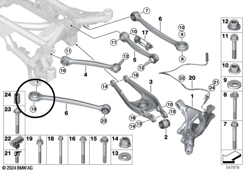 EVERKA BMW G8X M2/M3/M4 Rear Traction Arm Monoball Bushings